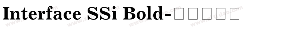 Interface SSi Bold字体转换